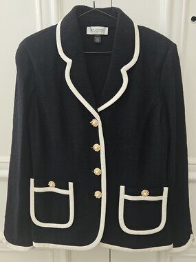St John COLLECTION Suit Skirt Set Santana Knit Blazer Size 12 (modern size 10)